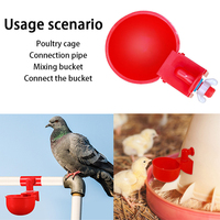Abreuvoirs automatiques de volaille poulet caille bol d'abreuvoir suspendu tasses à eau mamelon