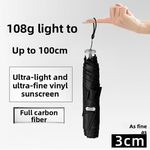 Parachase Payung Pensil Gaya Jepang Manual Ultra-Ringan 108g Serat Karbon Kompak Portabel Perlindungan dari Sinar Matahari Hadiah Bisnis - Product Image 4