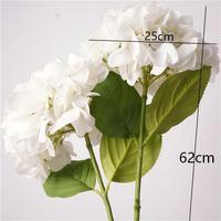 Buket Bunga Hydrangea Simulasi untuk Pernikahan, Dekorasi Auditorium, Bunga Sambutan, Tangkai Tunggal Sutra, Nuansa Musim Panas Tanpa Akhir