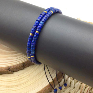 Natural Stone Spacer <b>Bead</b> Woven <b>Bracelet</b> Mixed Materials Women's DIY Braided <b>Bracelet</b> Gradient Splicing Arrangement Gift - Product Image 2