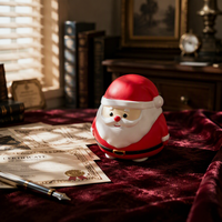 Jouet Squishy Géant Écologique Adorable Père Noël Bonhomme de Neige Renne Anti-Stress avec Boîte Cadeau