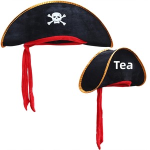 <span class=keywords><strong>Sombrero</strong></span> de Capitán <span class=keywords><strong>Pirata</strong></span> para Halloween, Fiesta de Disfraces, Personaje de Piratas del Caribe, Bufanda Roja, Accesorios para Actuaciones en Escenario - Product Image 4