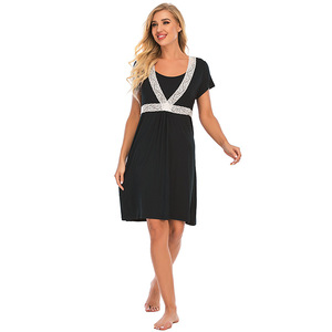 <span class=keywords><strong>Pijamas</strong></span> <span class=keywords><strong>de</strong></span> <span class=keywords><strong>Lactancia</strong></span> para mujeres embarazadas con apertura lateral Primavera <span class=keywords><strong>Invierno</strong></span> Modal acogedor manga corta ropa <span class=keywords><strong>de</strong></span> alimentación para mujer señora - Product Image 2