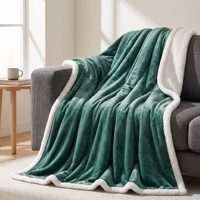 Couverture en polaire tissée unie personnalisée, doublée, super épaisse, pleine grandeur, pour lit d'hiver, idéale pour la décoration intérieure