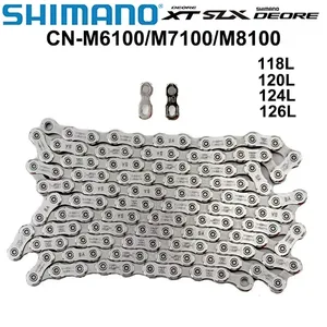 <span class=keywords><strong>Cadena</strong></span> de Bicicleta <span class=keywords><strong>SHIMANO</strong></span> DEORE M6100 XT M8100 <span class=keywords><strong>SLX</strong></span> M7100 de 12 Velocidades, <span class=keywords><strong>Cadena</strong></span> para Bicicleta de Montaña y Carretera de 116L 118L 124L 126L con Eslabón Rápido - Product Image 1