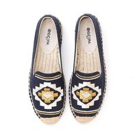 Espadrilles de pêcheur personnalisées brodées, confortables, tendance, plates, été-automne, antidérapantes, respirantes, légères, basses