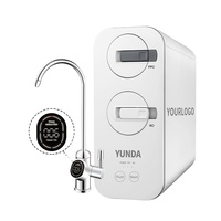 Filtre à eau à débit rapide de 600 GPD avec surveillance du TDS, filtre à sédiments PP, filtre à charbon actif granulaire de noix de coco, pompe à eau RO