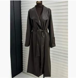 <span class=keywords><strong>Giacca</strong></span> a vento di media lunghezza con cuccetta da donna <span class=keywords><strong>giacca</strong></span> a vento a doppio petto tipo <span class=keywords><strong>lunga</strong></span> primavera autunno in pelle per l'inverno - Product Image 1