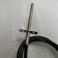 Sensor de Temperatura Digital para Horno PT1000, Termostato de Control, Sensor de Temperatura RTD de 2 Cables con Funda de Silicona