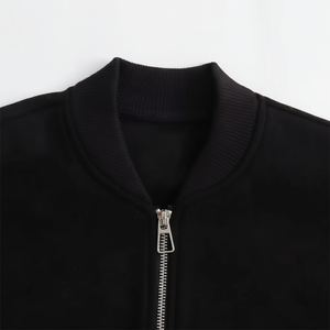 Chaqueta de Mujer Otoño/Invierno 2025, Nueva, Informal, Holgada, Larga, de Satén, Algodón, Felpa, Transpirable, con Cuello Desmontable - Product Image 1