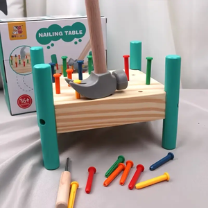 <span class=keywords><strong>Jeu</strong></span> <span class=keywords><strong>de</strong></span> taquinage en bois éducatif pour enfants, jouet écoresponsable, entraînement préscolaire, coordination œil-main - Product Image 4