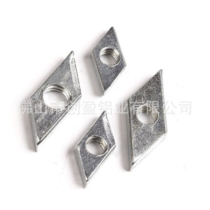 De Ying Diamond Nut M4 M5 M6 Carbon Steel National Standard Flat Head Metric Nuts For Aluminum Profile - Product Image 4