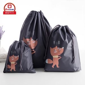 Sac à cordon en polyester de bonne qualité pour voyage écologique, sac à chaussures à cordon - Product Image 4