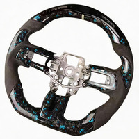 Volant sport en carbone forgé avec LED lumineuses spéciales Ford Mustang, accessoire de remplacement direct de haute qualité