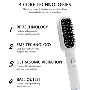 Masajeador Eléctrico Impermeable para la Cabeza, Peine para el Crecimiento del Cabello con Suero y Aceite, Tratamiento Capilar con Terapia de Luz Roja - Product Image 2