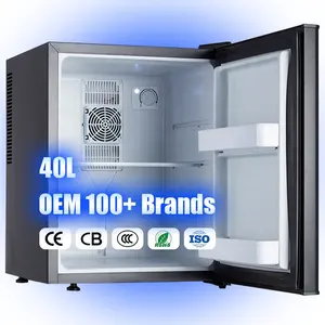 40L Bulit-in Minibar Solid Door Mini Fridge Refrigerator For Bedroom Hotel