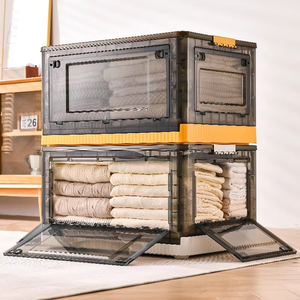 Trong suốt đóng mở hộp lưu trữ ký túc xá hộ gia đình nhựa gấp hộp lưu trữ - Product Image 5