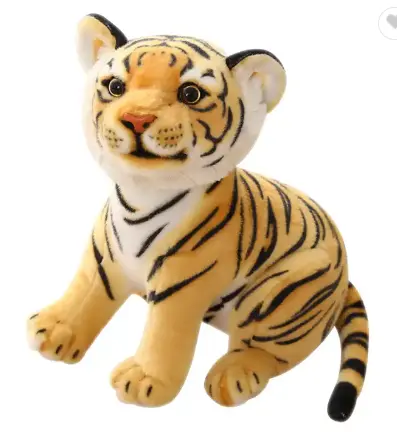 Muñeco de peluche de tigre para decoración del hogar, juguete de simulación de Tigre, regalo, promoción, 2023
