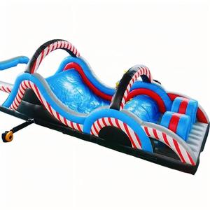 Parcours d'obstacles gonflable à pois colorés en PVC, grand parcours ondulé, jeu d'aventure, toboggan aquatique, château gonflable pour enfants, pour la maison et les événements en plein air - Product Image 3