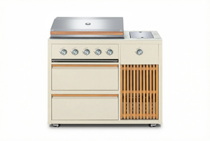 Griglia a Gas Indipendente a 5 Bruciatori di Alta Qualità per Barbecue all'Aperto con Funzione Infrarossi Posteriore e Cassetto a Chiusura Morbida - Product Image 4