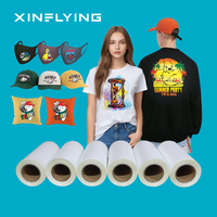 Película PET de Transferencia de Calor DTF Blanca XINFLYING de 30cm/60cm para Ropa - Despegue en Caliente, Tamaños Personalizados