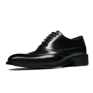 Men's Fashionable New Style Casual Dress Shoes Slip on Leather <b>Pointed</b> <b>Toe</b> Walking Shoes Waterproof for Autumn Season - Product Image 6