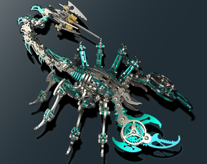Juguete Mecánico de Precisión de Escorpión Realista Móvil Hecho a Mano, Modelo de Ensamblaje de Metal en 3D, Rompecabezas Tridimensional - Product Image 3