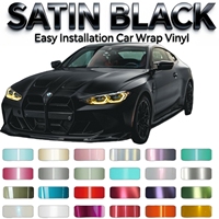 Film de protection de peinture pour véhicule en vinyle satiné noir PET à texture fine, film de changement de couleur, protection de peinture, en vrac, 3M, pour enveloppement de voiture