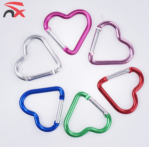 Meilleure vente vente en alliage d'aluminium en forme de coeur minuscule bouton escalade <span class=keywords><strong>mousqueton</strong></span> Clip porte-clés pour la promotion de l'approvisionnement - Product Image 5