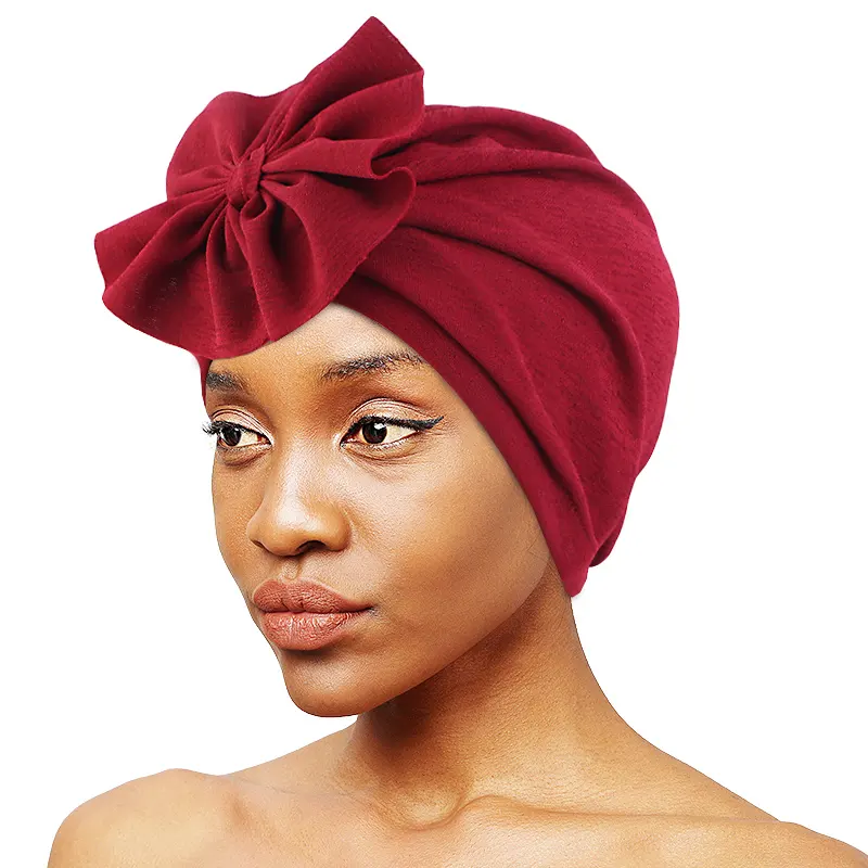 Bayanlar için büyük çiçek türban şapka Etop moda Mushlim kap başörtüsü kadınlar için sonbahar ve kış için uygun