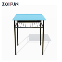 Table et chaise en plastique coloré pour les étudiants, ensemble de table et chaise colorés, meubles scolaires, chaise de bureau