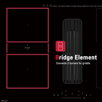 NOUVEAUTÉS 2026 Plaque de cuisson à induction avec hotte aspirante intégrée 220V 7200W ZONE FLEXIBLE Cuisinière électrique