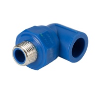 DESO économie d'énergie en laiton insérer en plastique plomberie PPR raccords de tuyauterie en acier inoxydable coude à eau soudure connexion numéro de modèle tête