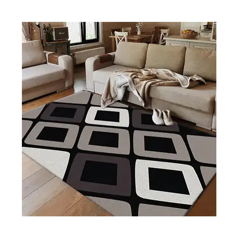 גבוהה באיכות רצפת דלת מודרני 3d מודפס פוליאסטר גיאומטרי שטיחים סלון גדול