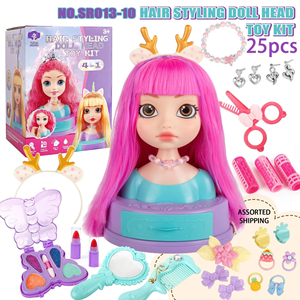 Kit de Maquillaje y Accesorios para el Cabello de Muñecas de Plástico para Niñas - Juego de Imitación de Princesa, Juguete Hecho a Mano, Regalo - Product Image 2