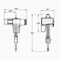 Palans électriques à fonction d'équilibrage avec fonction de localisation précise et fonctionnement intuitif 220V, compatibles avec les systèmes de grue légers
