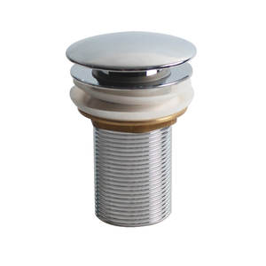 WaiiHO 016 Desagüe de lavabo moderno de 3 pulgadas con rebosadero, latón pulido, cromado, junta de goma, función de desagüe para lavabo de baño y hotel - Product Image 4