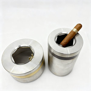 ISO9001 Certified Custom Metal Cigar Ashtray Stainless Steel/Brass/Aluminum/<b>Titanium</b> Options Multi-Process CNC for Drilling - Product Image 2