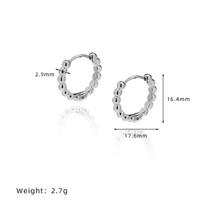 Pendientes de Aro Pequeños Minimalistas para Mujer, Diseño Geométrico Vintage, Chapados en Oro de 18K, Acero Inoxidable, Personalizados - Product Image 6