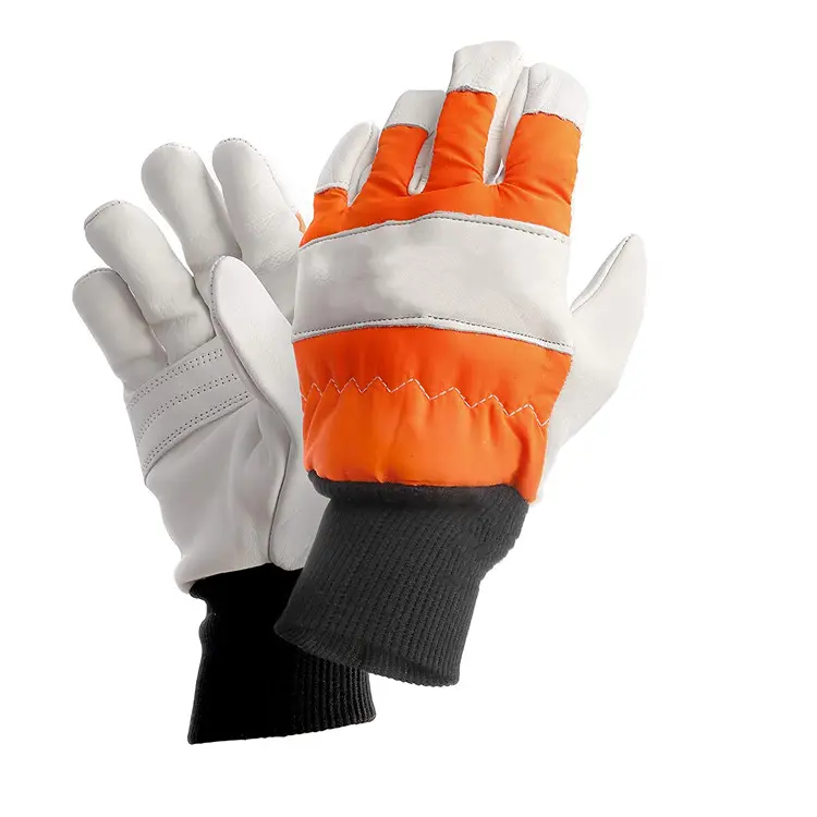 Sturdyarmor-guantes de trabajo resistentes al corte, motosierra de alta visibilidad, naranja, Industrial, anticorte, a prueba de golpes, leñador, cortador de madera