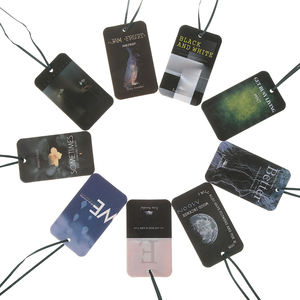 Ambientador de aire perfumado para coche, tarjeta de papel con logotipo personalizado colgante de larga duración, muestra gratuita de uso diario - Product Image 1