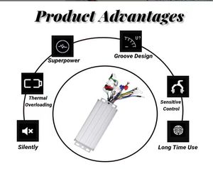 9-MOSFET 48V 72v 2000W Hub Motor 45a Controlador Ev Controlador para E Bike - Product Image 3