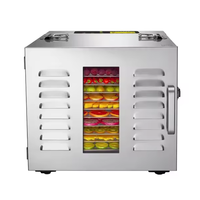 Déshydrateur à 10 couches Machine de dessiccateur de nourriture commerciale en acier inoxydable 10 racks machine déshydratée de nourriture de fruits et légumes pour un usage domestique