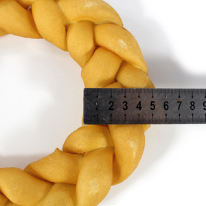 पालतू जानवरों का इलाज करने वाले निर्माताओं को रेवड रिंग प्राकृतिक ब्रेडेड डोनट डॉग डॉग दांतों की हड्डी के स्नैक्स का इलाज करता है। - Product Image 4