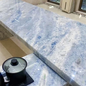 بلاطة رخام كريستالية زرقاء فاخرة من الأونيكس الطبيعي للمنازل والفنادق وطاولات الزينة والديكور الداخلي - Product Image 6