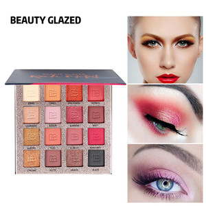 Beauty glazed – <span class=keywords><strong>palette</strong></span> d'ombres à paupières professionnelles, 16 couleurs, marque privée, belle <span class=keywords><strong>palette</strong></span> d'ombres à paupières meup, <span class=keywords><strong>palette</strong></span> d'ombres à paupières de luxe de haute qualité - Product Image 2