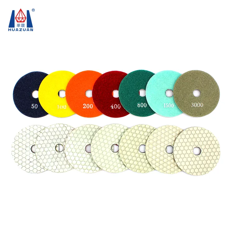 3 Inch Diamond Dry Flexible Floor Hand Polishing Pad For Granite