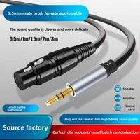 Câble audio XLR vers 3,5 mm pour diffusion en direct et enregistrement, compatible avec téléphone, PC, carte son et microphones à condensateur