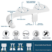 Accessoire de bidet intelligent musulman pour toilettes, en ABS, design moderne pour salle de bain - Lavage vaginal, soins post-partum, nettoyage des fesses