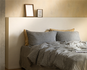 <span class=keywords><strong>100</strong></span>% Tinh Khiết Lanh Lanh Tấm Nữ Hoàng Kích Thước Đá Rửa Sạch Pháp Khăn Trải Giường Trang Trại Phong Cách Thiết Lập của 4 Sâu Túi - Product Image 2